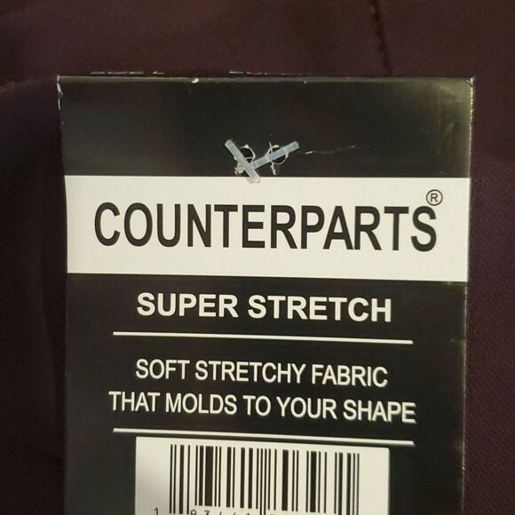 NWT COUNTERPARTS BURGUNDY BOOTCUT FLARE LEG ANKLE PULL ON PANTS SIZE LARGE - Picture 9 of 12